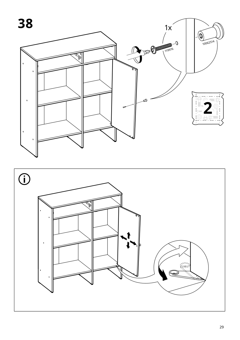 Assembly instructions for IKEA Baggebo sideboard white | Page 29 - IKEA BAGGEBO sideboard 405.536.16