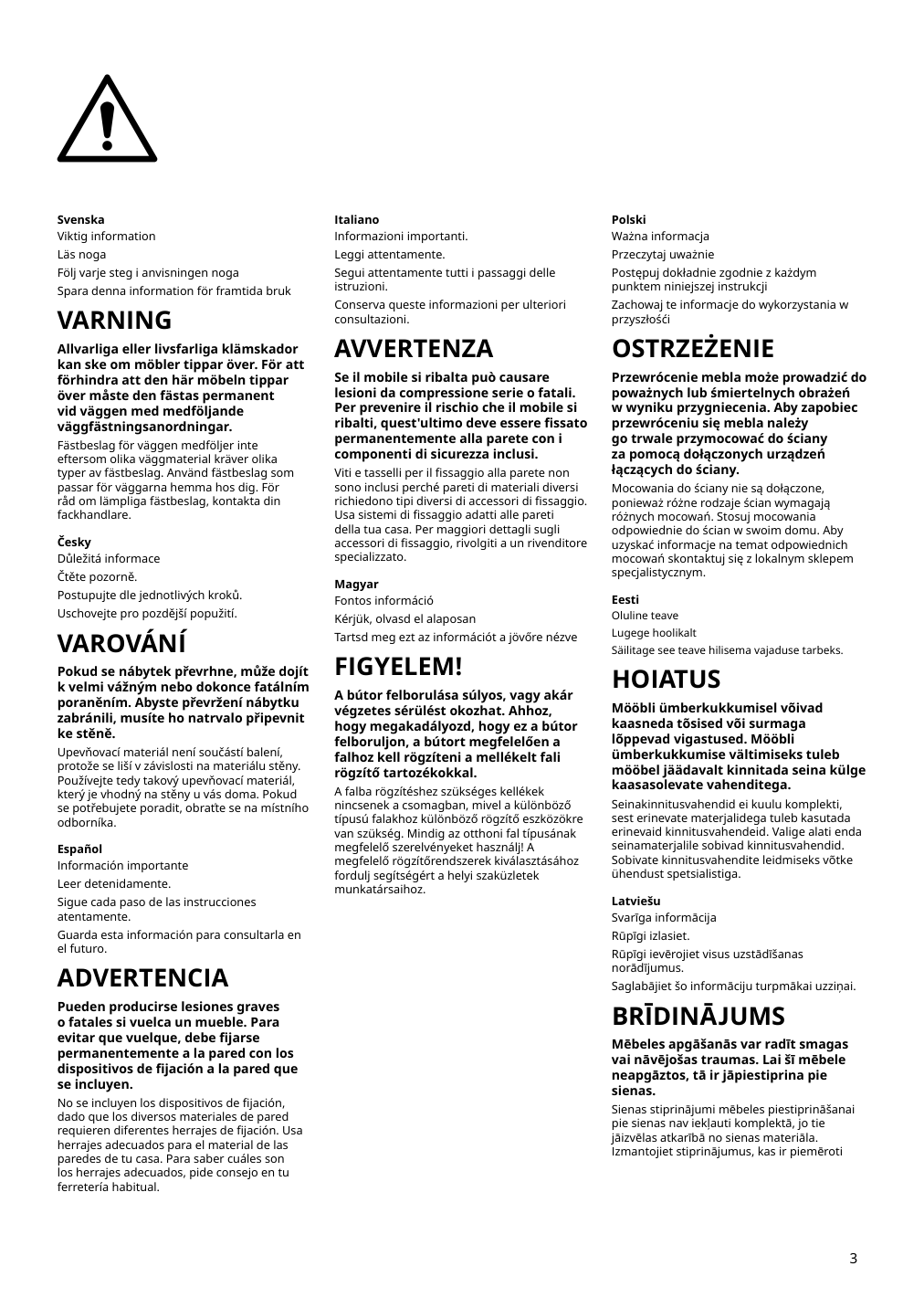 Assembly instructions for IKEA Baggebo sideboard white | Page 3 - IKEA BAGGEBO sideboard 405.536.16