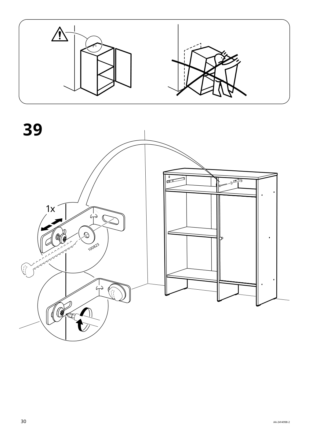 Assembly instructions for IKEA Baggebo sideboard white | Page 30 - IKEA BAGGEBO sideboard 405.536.16