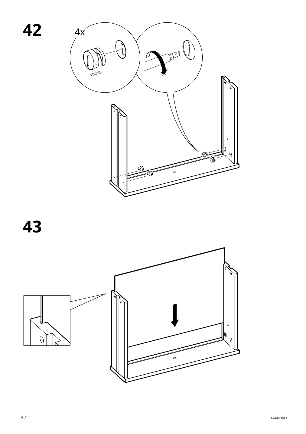 Assembly instructions for IKEA Baggebo sideboard white | Page 32 - IKEA BAGGEBO sideboard 405.536.16