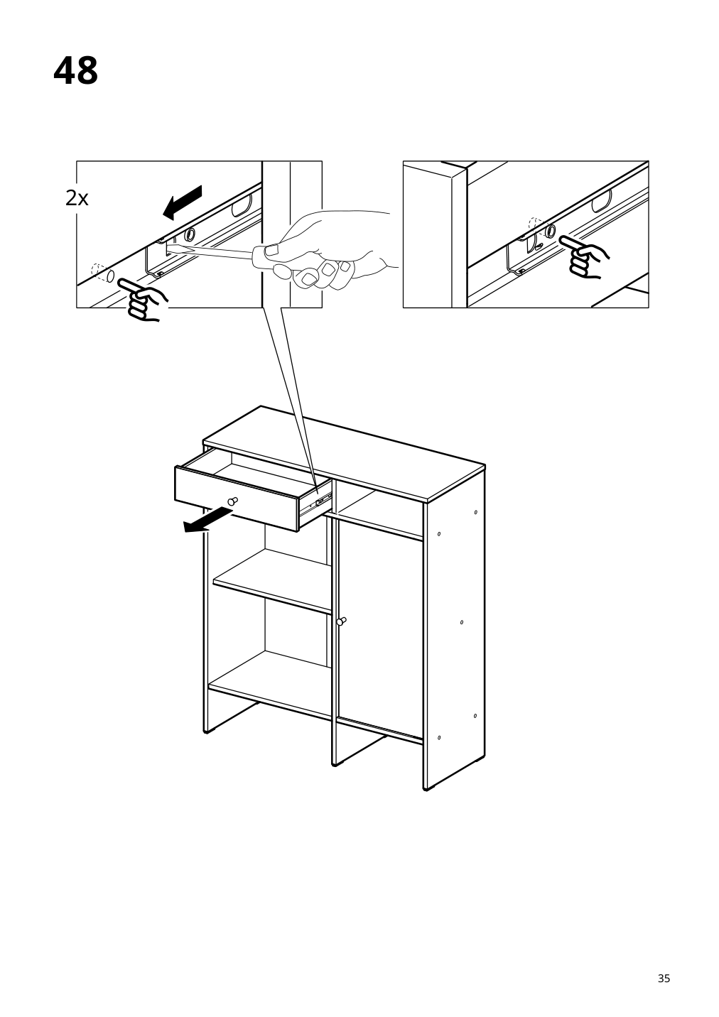 Assembly instructions for IKEA Baggebo sideboard white | Page 35 - IKEA BAGGEBO sideboard 405.536.16