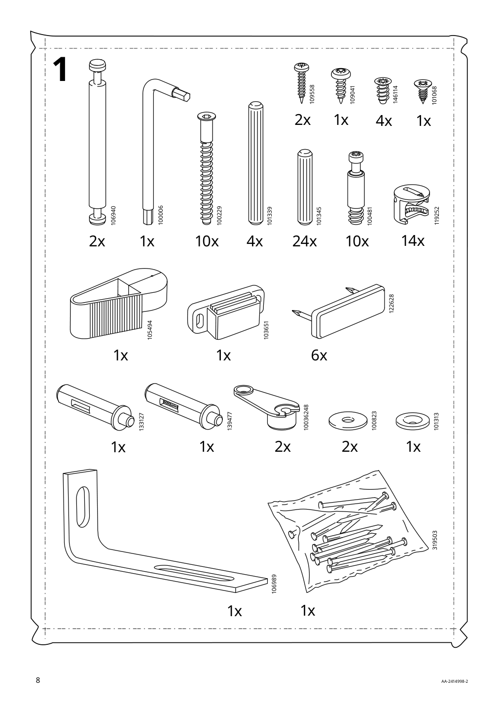 Assembly instructions for IKEA Baggebo sideboard white | Page 8 - IKEA BAGGEBO sideboard 405.536.16