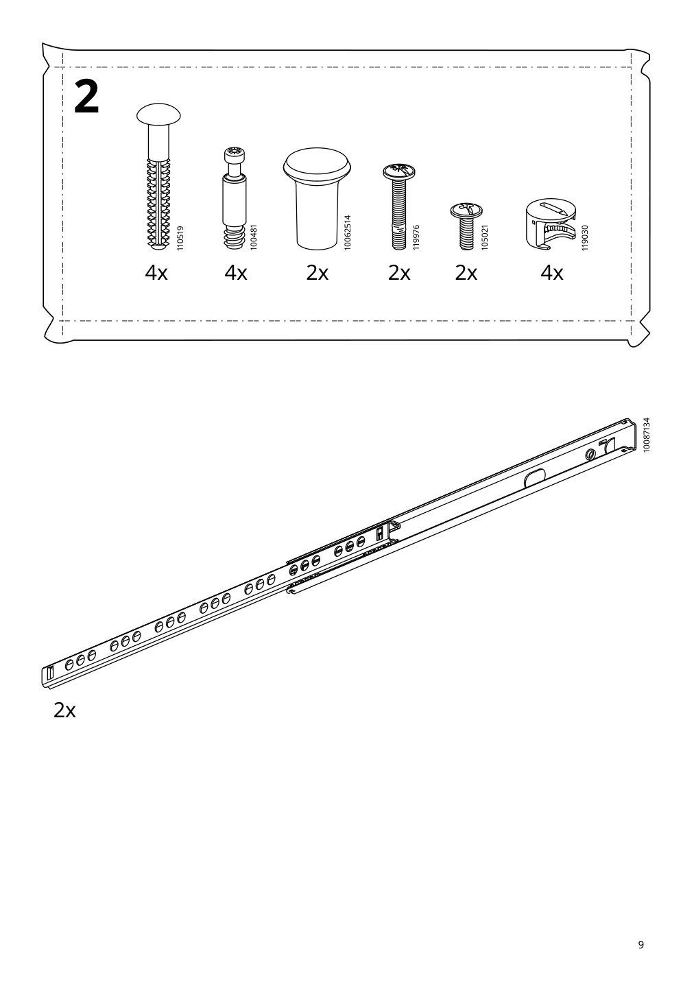 Assembly instructions for IKEA Baggebo sideboard white | Page 9 - IKEA BAGGEBO sideboard 405.536.16