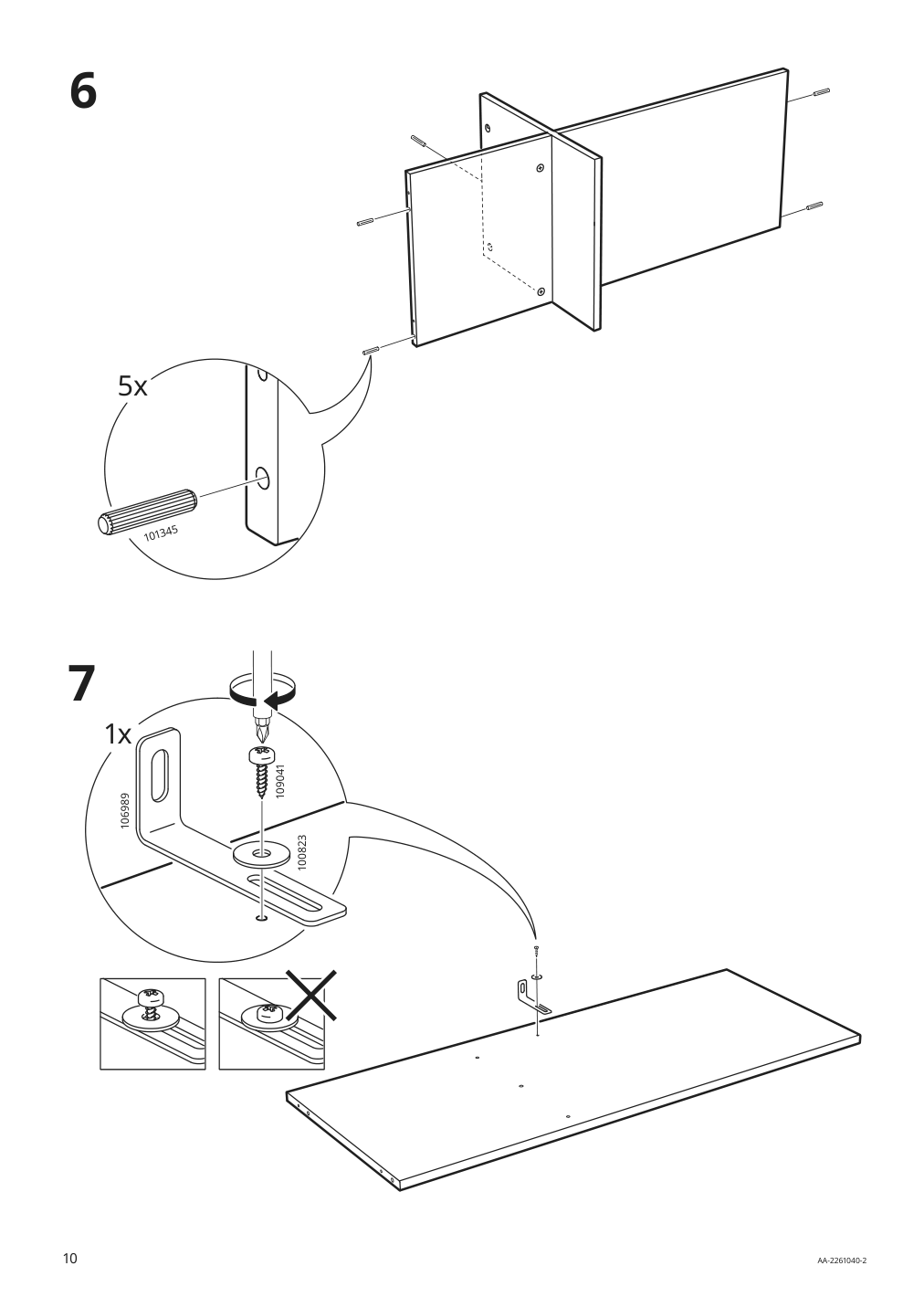 Assembly instructions for IKEA Baggebo tv unit white | Page 10 - IKEA BAGGEBO TV unit 004.963.50