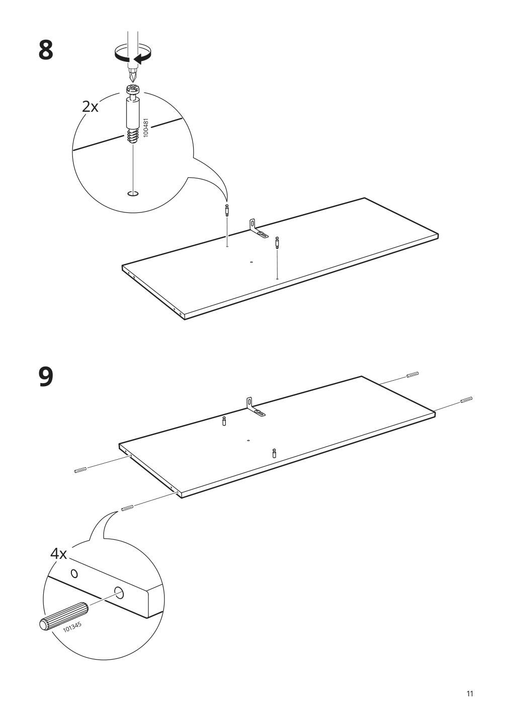 Assembly instructions for IKEA Baggebo tv unit white | Page 11 - IKEA BAGGEBO TV unit 004.963.50