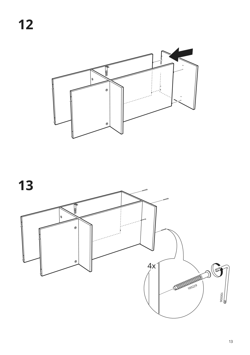 Assembly instructions for IKEA Baggebo tv unit white | Page 13 - IKEA BAGGEBO TV unit 004.963.50