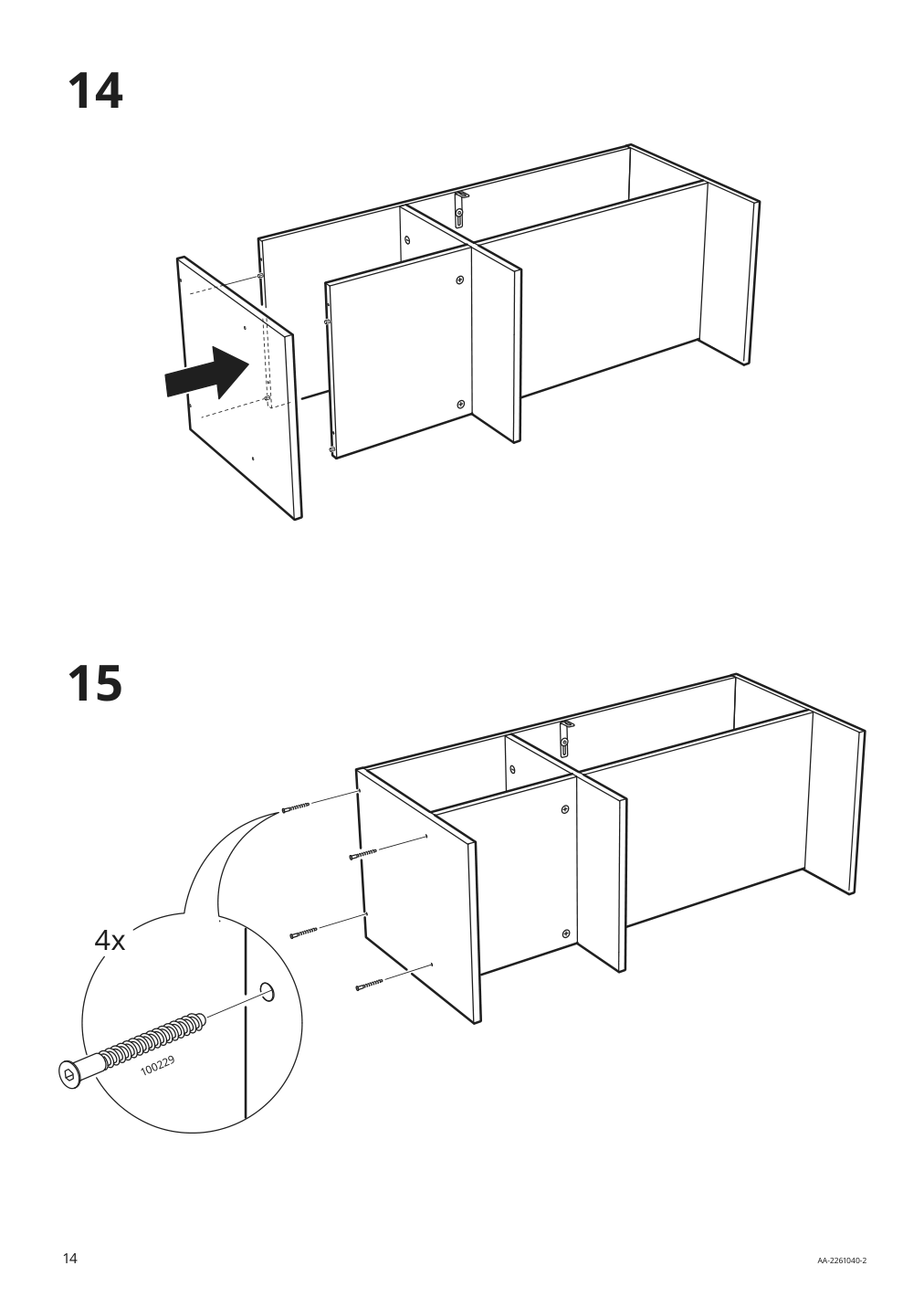 Assembly instructions for IKEA Baggebo tv unit white | Page 14 - IKEA BAGGEBO TV unit 004.963.50