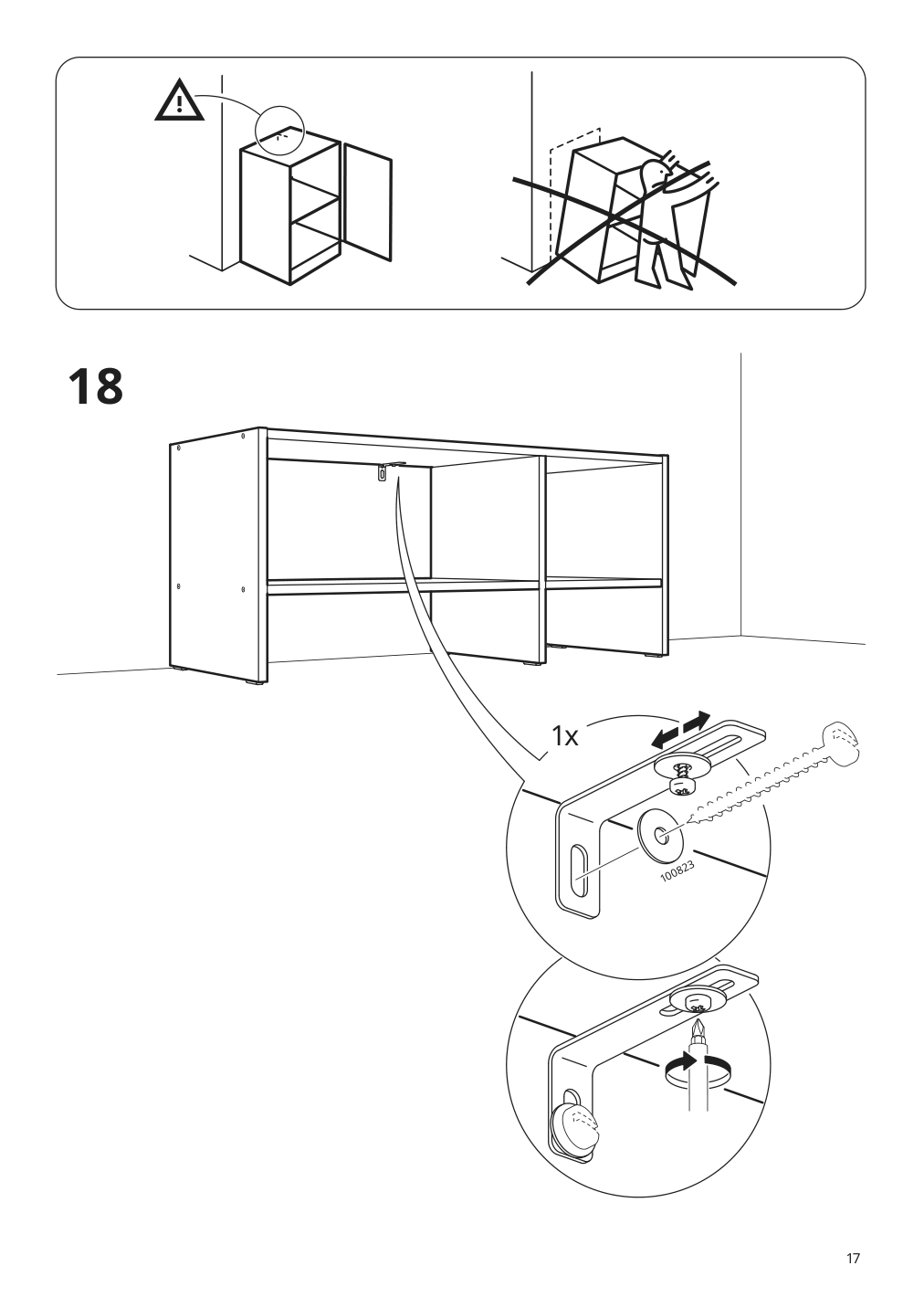 Assembly instructions for IKEA Baggebo tv unit white | Page 17 - IKEA BAGGEBO TV unit 004.963.50