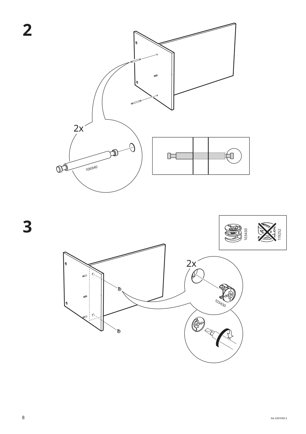 Assembly instructions for IKEA Baggebo tv unit white | Page 8 - IKEA BAGGEBO TV unit 004.963.50