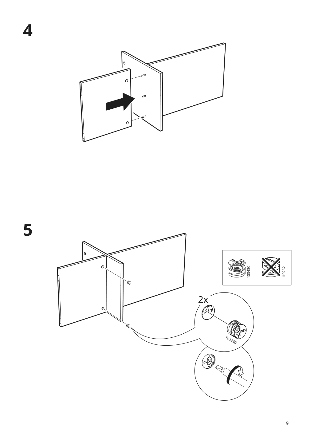 Assembly instructions for IKEA Baggebo tv unit white | Page 9 - IKEA BAGGEBO TV unit 004.963.50