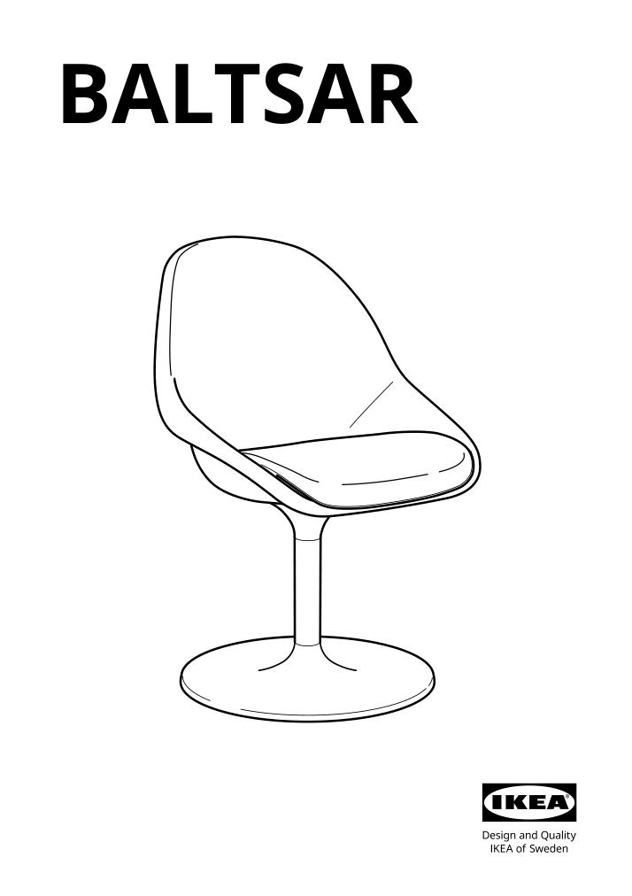 Assembly instructions for IKEA Baltsar swivel chair white | Page 1 - IKEA BALTSAR swivel chair 105.115.38