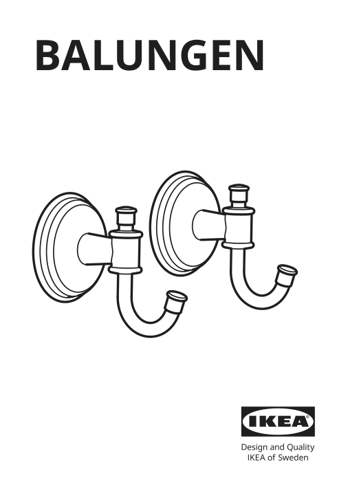 Assembly instructions for IKEA Balungen hook chrome plated | Page 1 - IKEA BALUNGEN hook 702.930.28