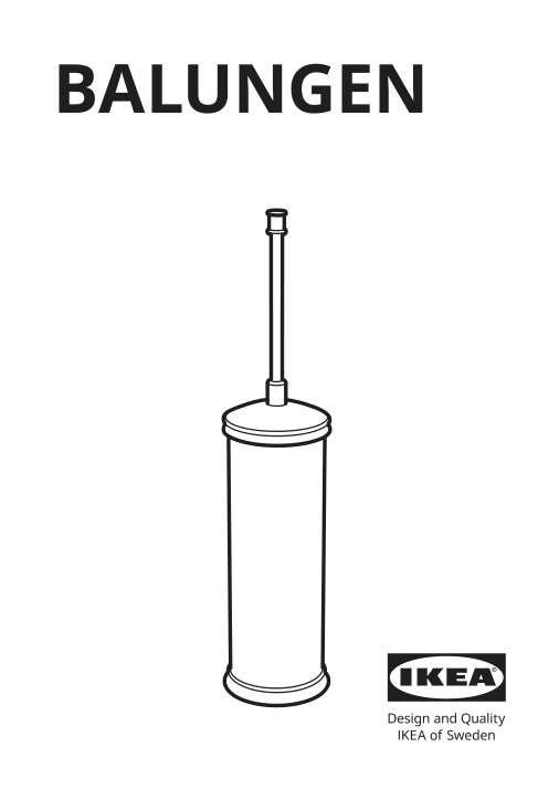 Assembly instructions for IKEA Balungen toilet brush holder white | Page 1 - IKEA BALUNGEN toilet brush/holder 202.914.99