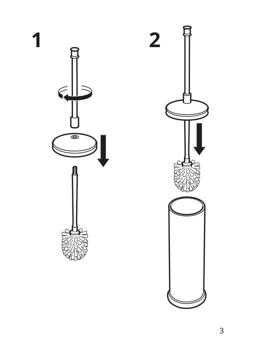 Assembly instructions for IKEA Balungen toilet brush holder white | Page 3 - IKEA BALUNGEN toilet brush/holder 202.914.99