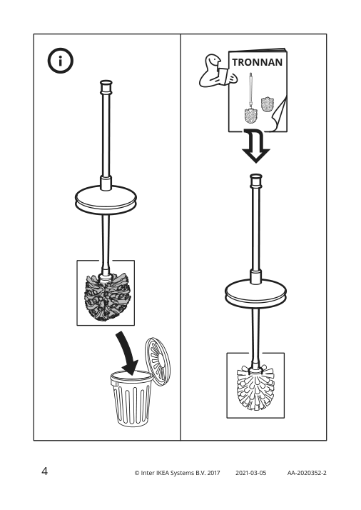 Assembly instructions for IKEA Balungen toilet brush holder white | Page 4 - IKEA BALUNGEN toilet brush/holder 202.914.99