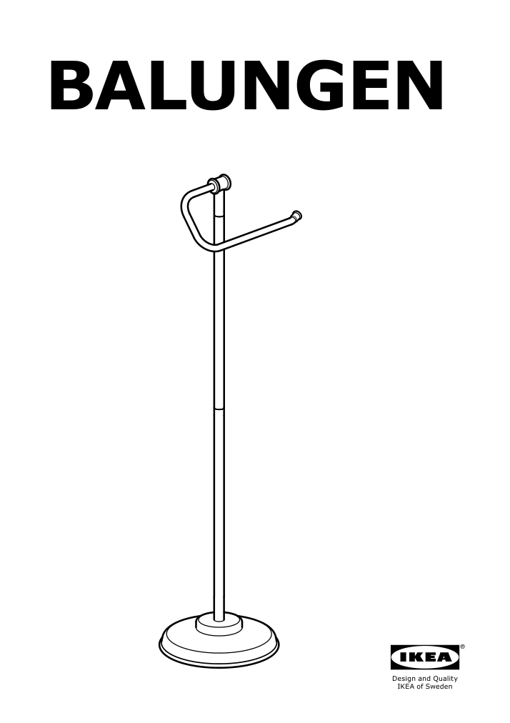 Assembly instructions for IKEA Balungen toilet roll holder chrome plated | Page 1 - IKEA BALUNGEN toilet roll holder 302.915.02