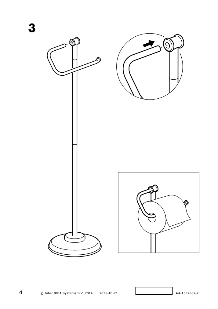 Assembly instructions for IKEA Balungen toilet roll holder chrome plated | Page 4 - IKEA BALUNGEN toilet roll holder 302.915.02