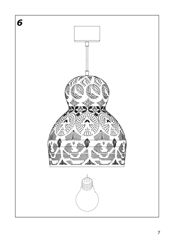 Assembly instructions for IKEA Barkass pendant lamp gray | Page 7 - IKEA BARKASS pendant lamp 205.183.32