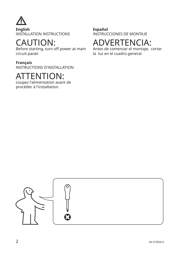 Assembly instructions for IKEA Barometer ceiling track 5 spots brass color | Page 2 - IKEA BAROMETER ceiling track, 5-spots 603.646.34