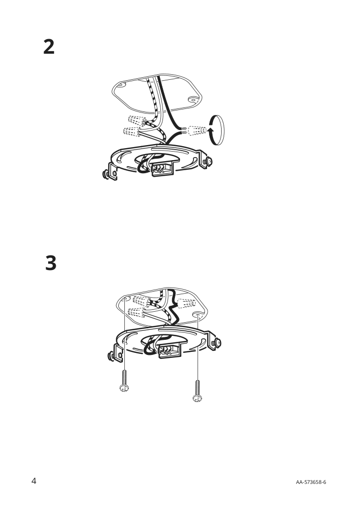 Assembly instructions for IKEA Barometer ceiling track 5 spots brass color | Page 4 - IKEA BAROMETER ceiling track, 5-spots 603.646.34