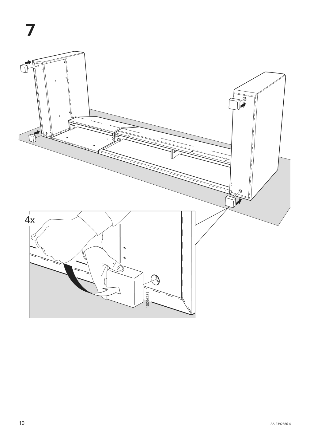 Assembly instructions for IKEA Barsloev 3 seat sleeper sofa with chaise tibbleby beige gray | Page 10 - IKEA BÅRSLÖV 3-seat sleeper sofa with chaise 805.415.94