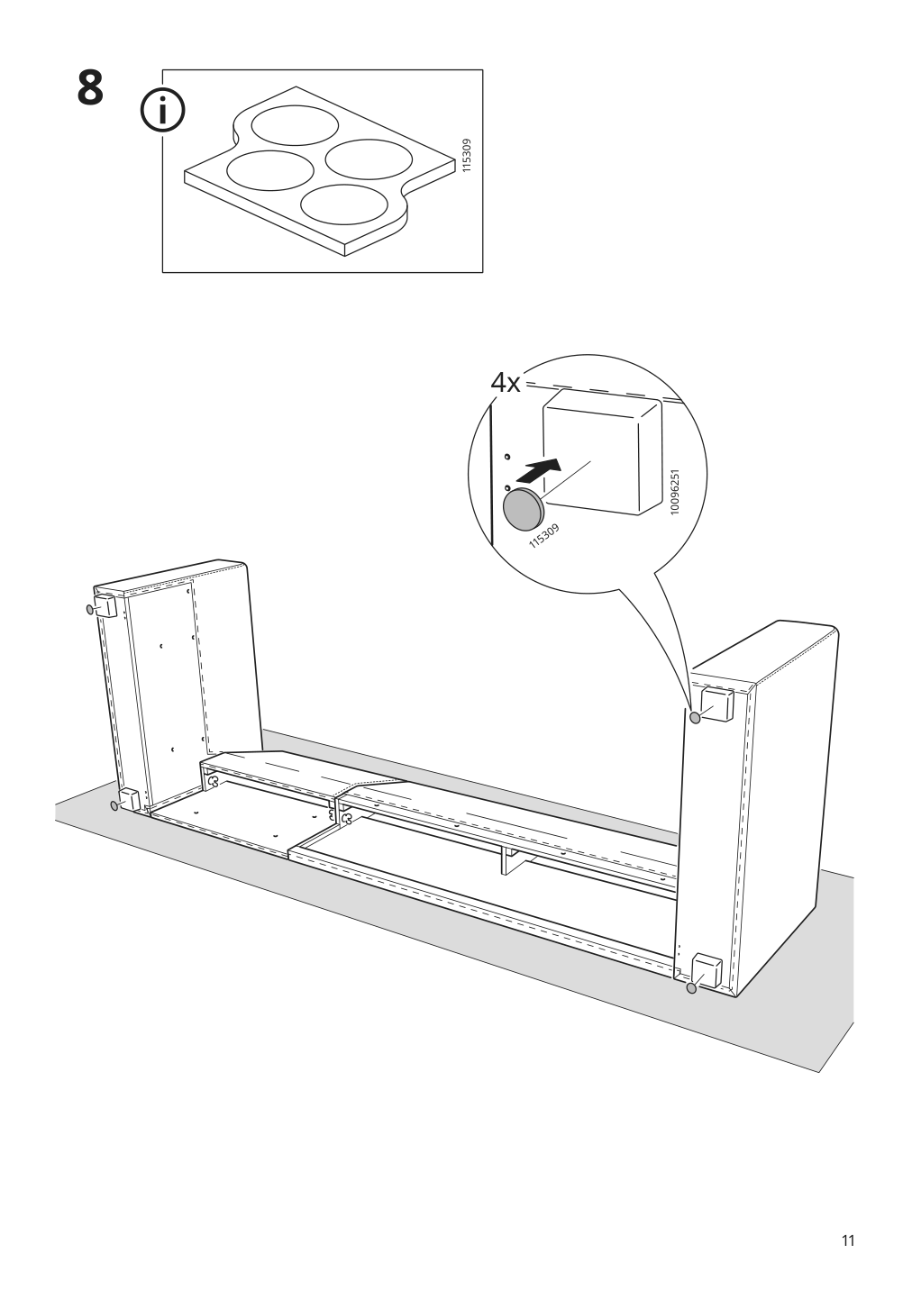 Assembly instructions for IKEA Barsloev 3 seat sleeper sofa with chaise tibbleby beige gray | Page 11 - IKEA BÅRSLÖV 3-seat sleeper sofa with chaise 805.415.94