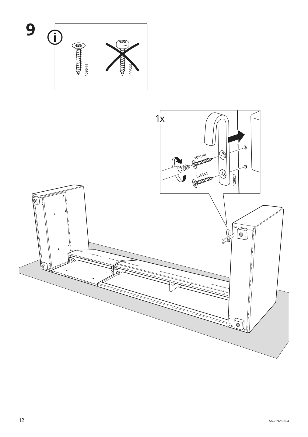 Assembly instructions for IKEA Barsloev 3 seat sleeper sofa with chaise tibbleby beige gray | Page 12 - IKEA BÅRSLÖV 3-seat sleeper sofa with chaise 805.415.94