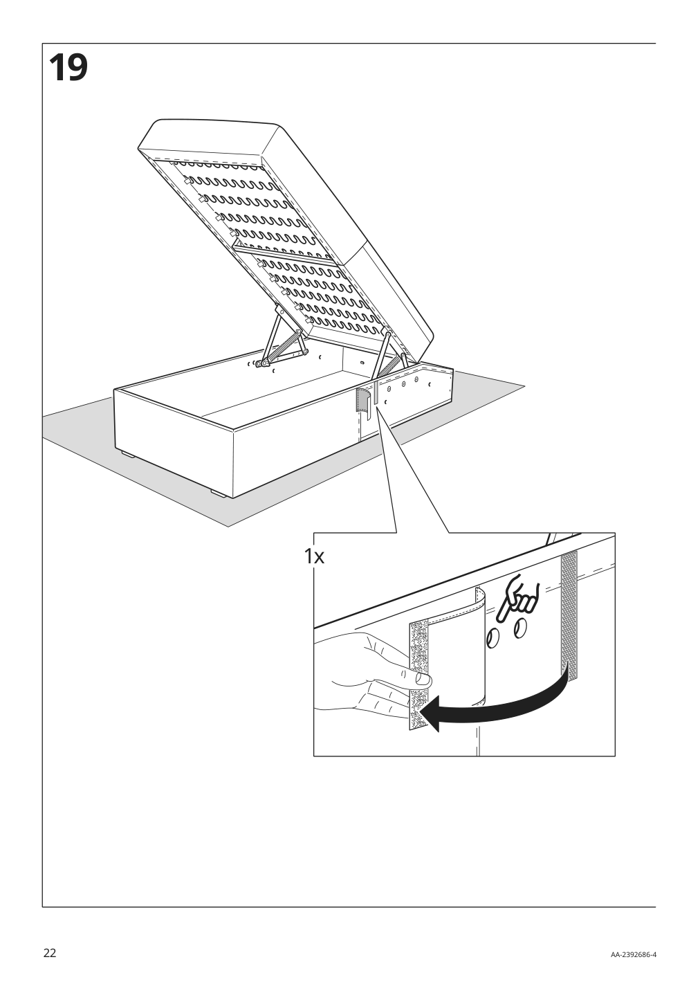 Assembly instructions for IKEA Barsloev 3 seat sleeper sofa with chaise tibbleby beige gray | Page 22 - IKEA BÅRSLÖV 3-seat sleeper sofa with chaise 805.415.94