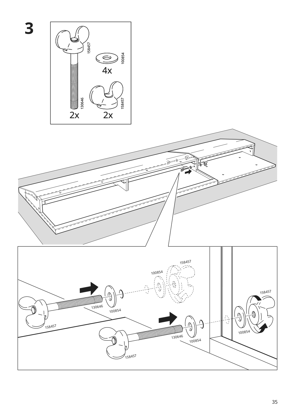 Assembly instructions for IKEA Barsloev 3 seat sleeper sofa with chaise tibbleby beige gray | Page 35 - IKEA BÅRSLÖV 3-seat sleeper sofa with chaise 805.415.94