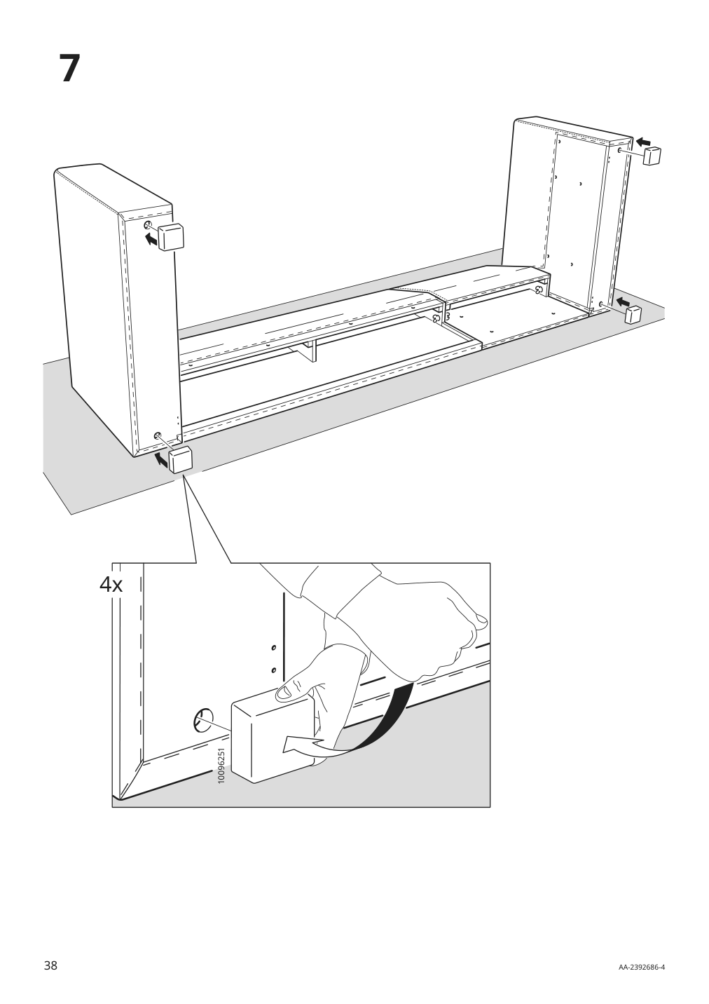 Assembly instructions for IKEA Barsloev 3 seat sleeper sofa with chaise tibbleby beige gray | Page 38 - IKEA BÅRSLÖV 3-seat sleeper sofa with chaise 805.415.94