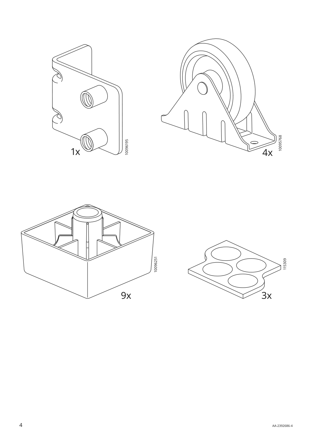 Assembly instructions for IKEA Barsloev 3 seat sleeper sofa with chaise tibbleby beige gray | Page 4 - IKEA BÅRSLÖV 3-seat sleeper sofa with chaise 805.415.94