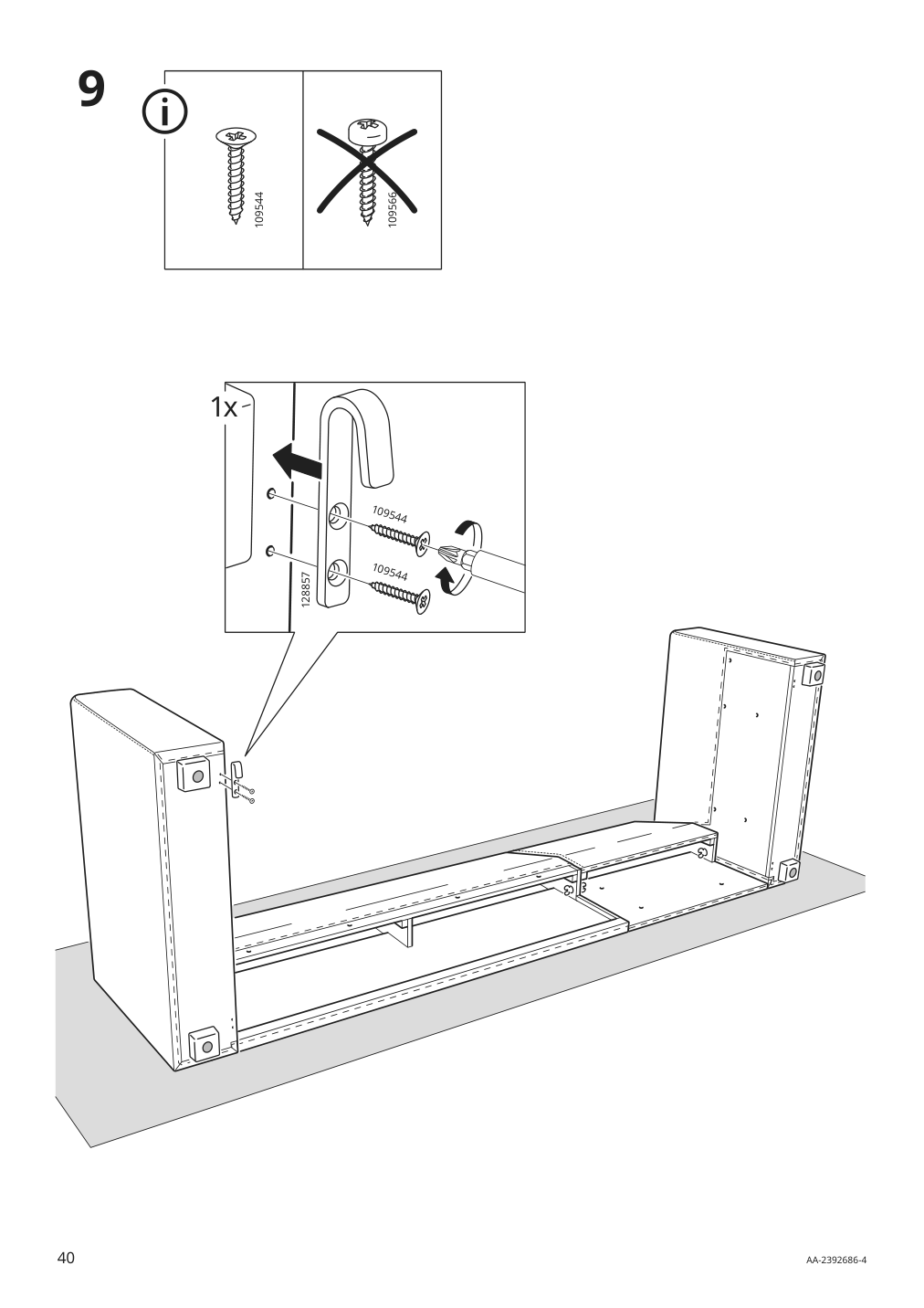 Assembly instructions for IKEA Barsloev 3 seat sleeper sofa with chaise tibbleby beige gray | Page 40 - IKEA BÅRSLÖV 3-seat sleeper sofa with chaise 805.415.94