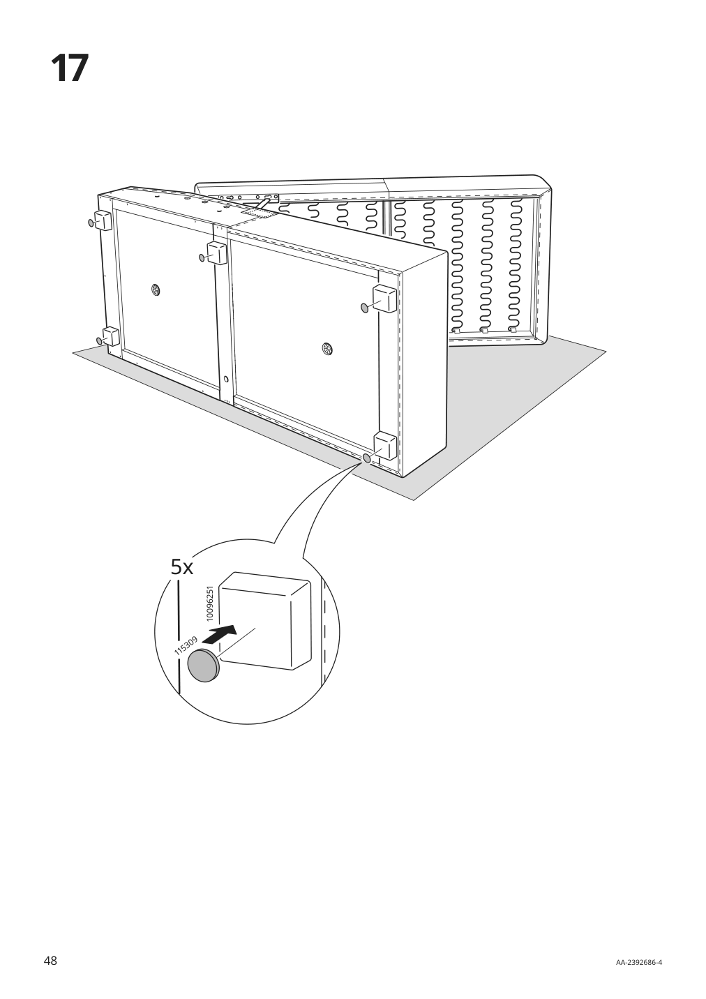 Assembly instructions for IKEA Barsloev 3 seat sleeper sofa with chaise tibbleby beige gray | Page 48 - IKEA BÅRSLÖV 3-seat sleeper sofa with chaise 805.415.94