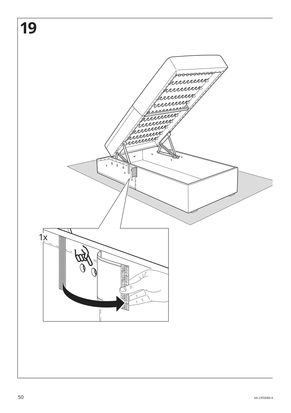 Assembly instructions for IKEA Barsloev 3 seat sleeper sofa with chaise tibbleby beige gray | Page 50 - IKEA BÅRSLÖV 3-seat sleeper sofa with chaise 805.415.94