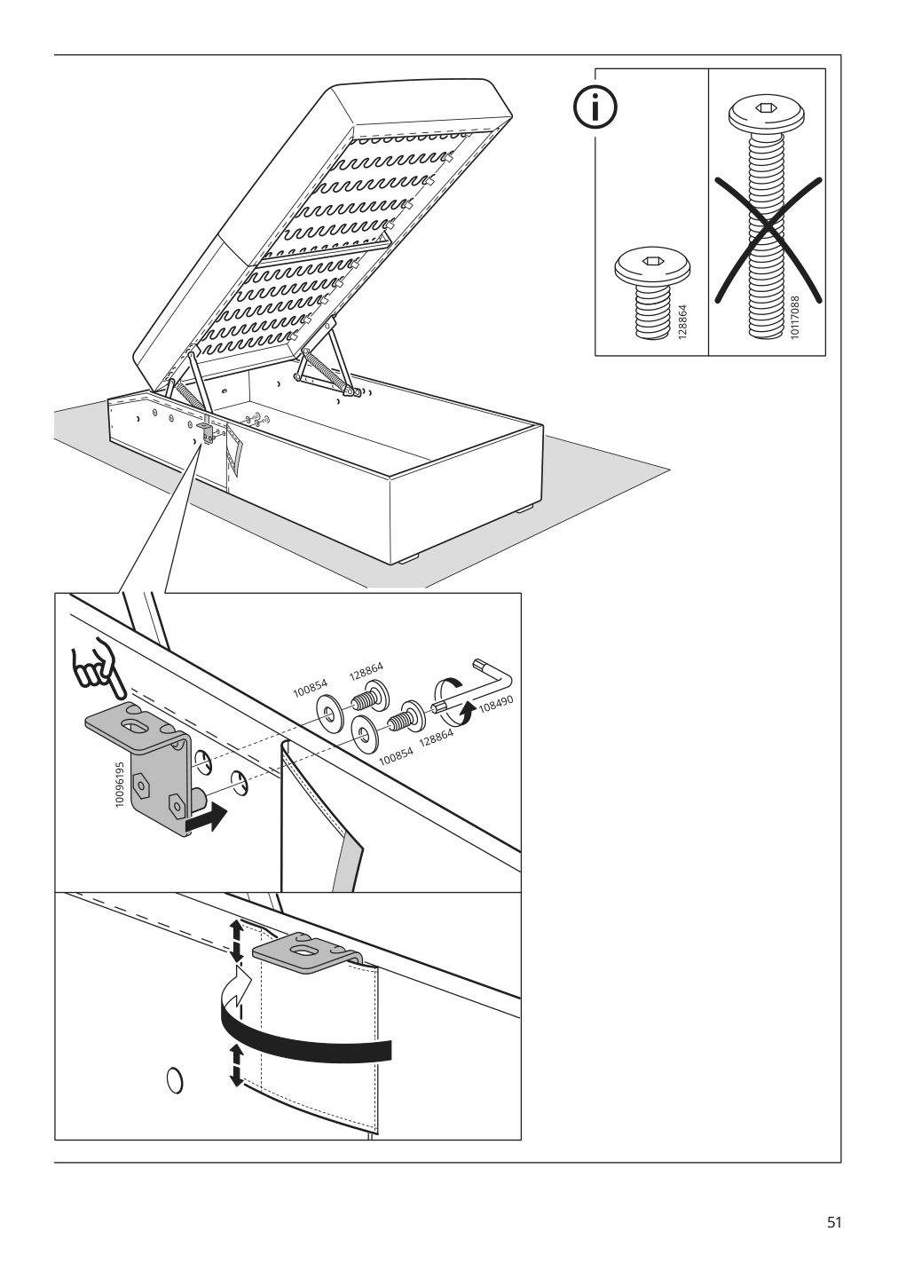 Assembly instructions for IKEA Barsloev 3 seat sleeper sofa with chaise tibbleby beige gray | Page 51 - IKEA BÅRSLÖV 3-seat sleeper sofa with chaise 805.415.94