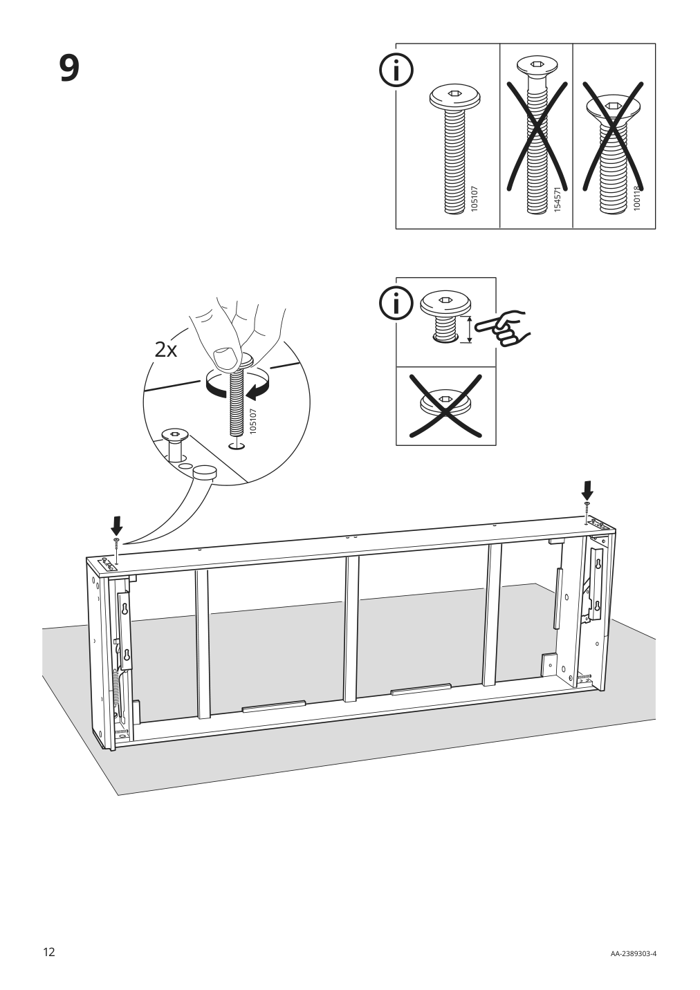 Assembly instructions for IKEA Barsloev sleeper sofa tibbleby beige gray | Page 12 - IKEA BÅRSLÖV sleeper sofa 805.415.89