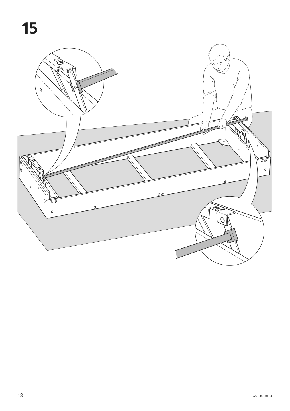 Assembly instructions for IKEA Barsloev sleeper sofa tibbleby beige gray | Page 18 - IKEA BÅRSLÖV sleeper sofa 805.415.89