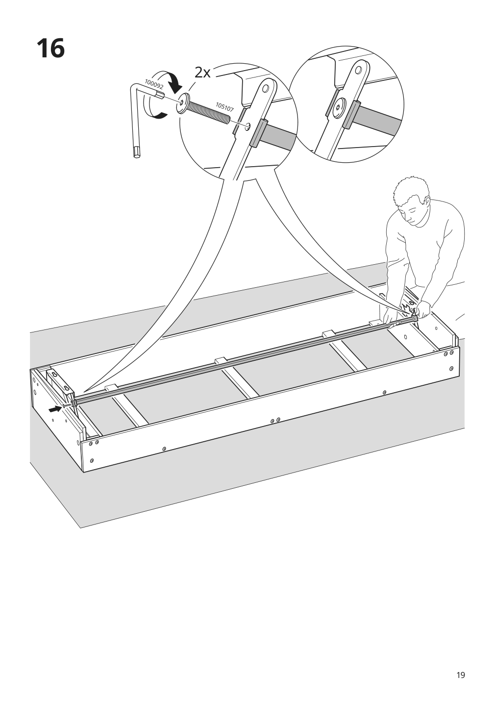 Assembly instructions for IKEA Barsloev sleeper sofa tibbleby beige gray | Page 19 - IKEA BÅRSLÖV sleeper sofa 805.415.89