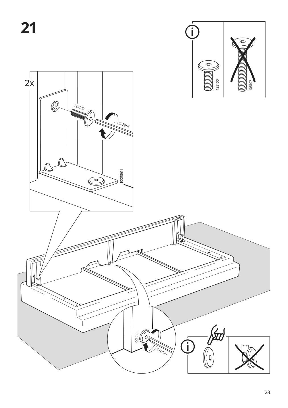 Assembly instructions for IKEA Barsloev sleeper sofa tibbleby beige gray | Page 23 - IKEA BÅRSLÖV sleeper sofa 805.415.89