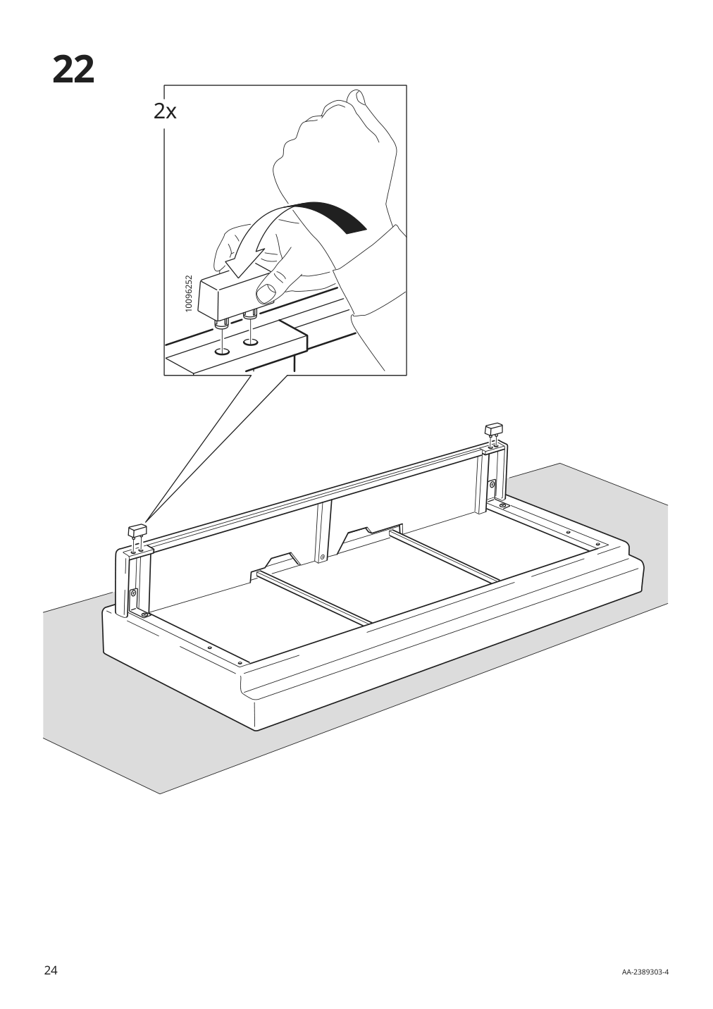 Assembly instructions for IKEA Barsloev sleeper sofa tibbleby beige gray | Page 24 - IKEA BÅRSLÖV sleeper sofa 805.415.89