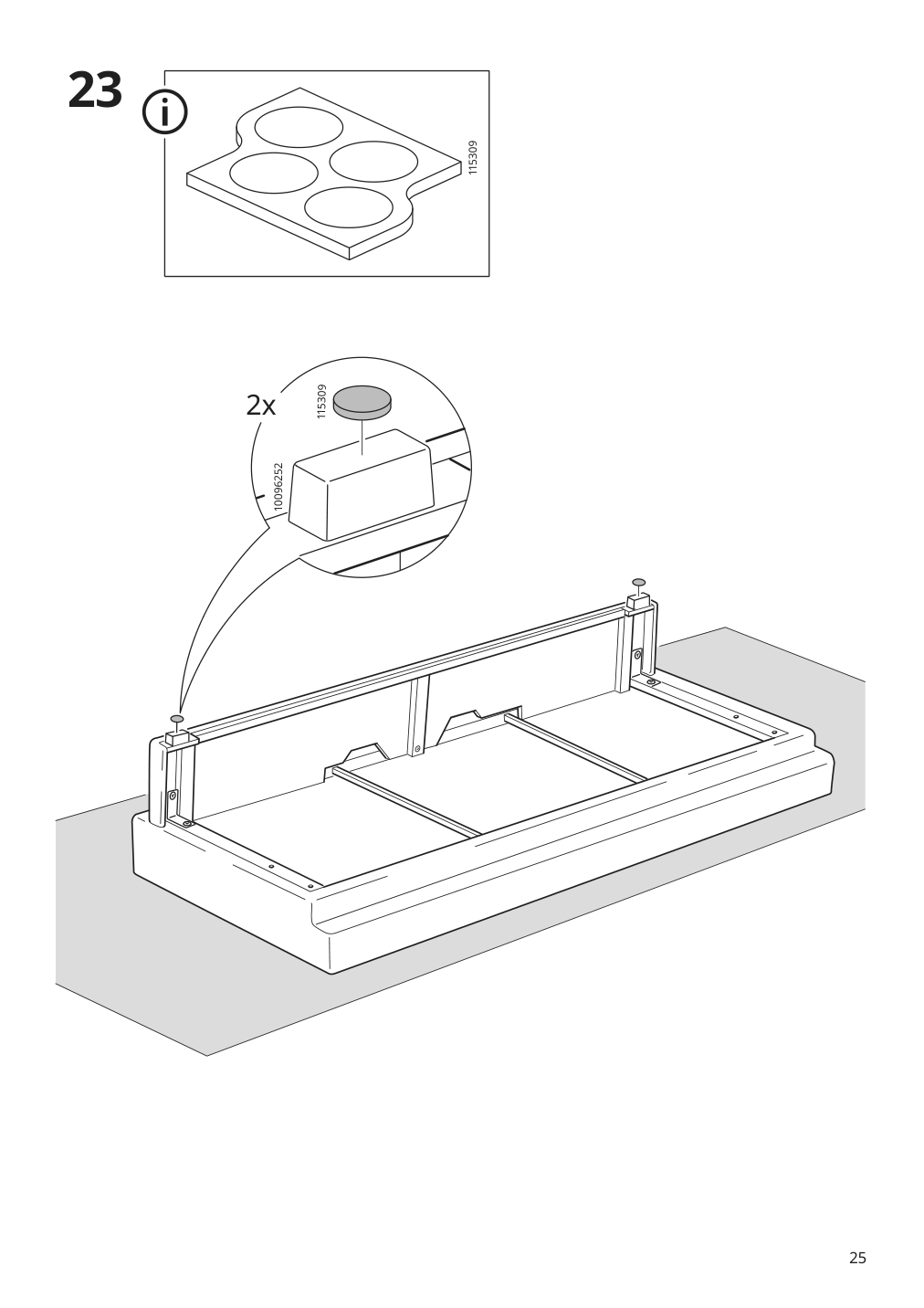 Assembly instructions for IKEA Barsloev sleeper sofa tibbleby beige gray | Page 25 - IKEA BÅRSLÖV sleeper sofa 805.415.89