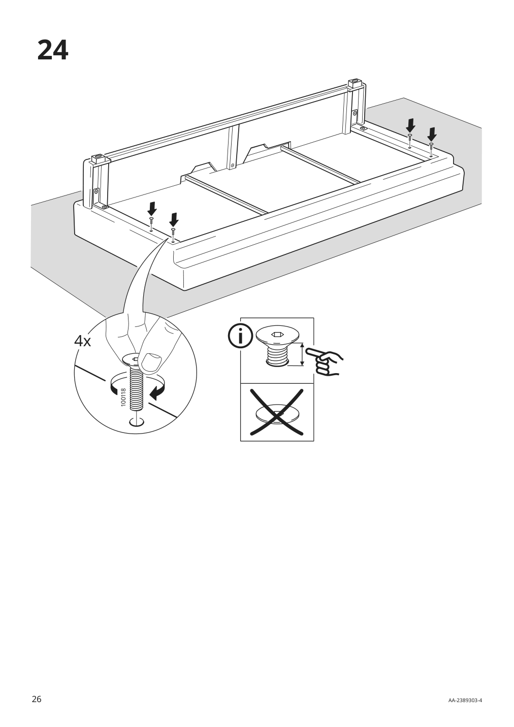 Assembly instructions for IKEA Barsloev sleeper sofa tibbleby beige gray | Page 26 - IKEA BÅRSLÖV sleeper sofa 805.415.89