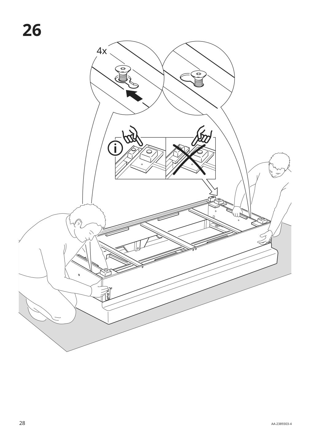 Assembly instructions for IKEA Barsloev sleeper sofa tibbleby beige gray | Page 28 - IKEA BÅRSLÖV sleeper sofa 805.415.89