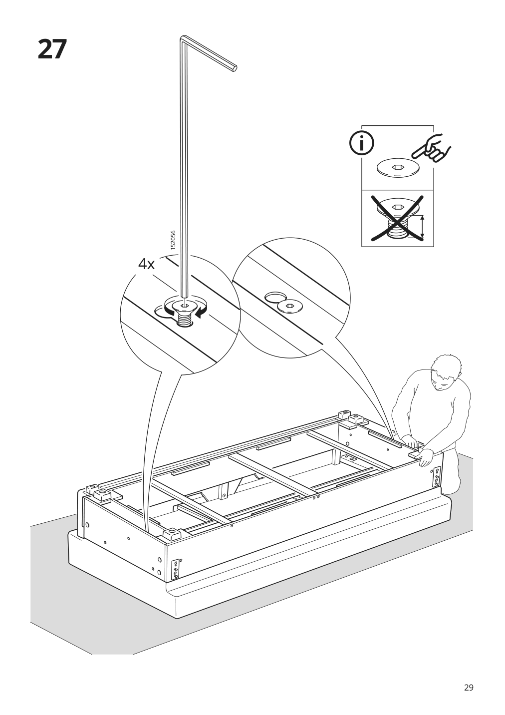 Assembly instructions for IKEA Barsloev sleeper sofa tibbleby beige gray | Page 29 - IKEA BÅRSLÖV sleeper sofa 805.415.89