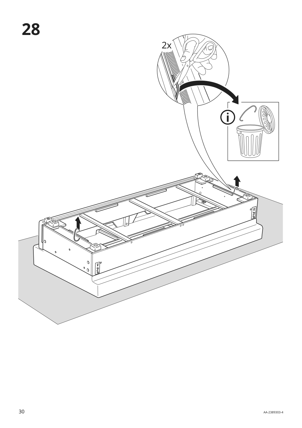 Assembly instructions for IKEA Barsloev sleeper sofa tibbleby beige gray | Page 30 - IKEA BÅRSLÖV sleeper sofa 805.415.89