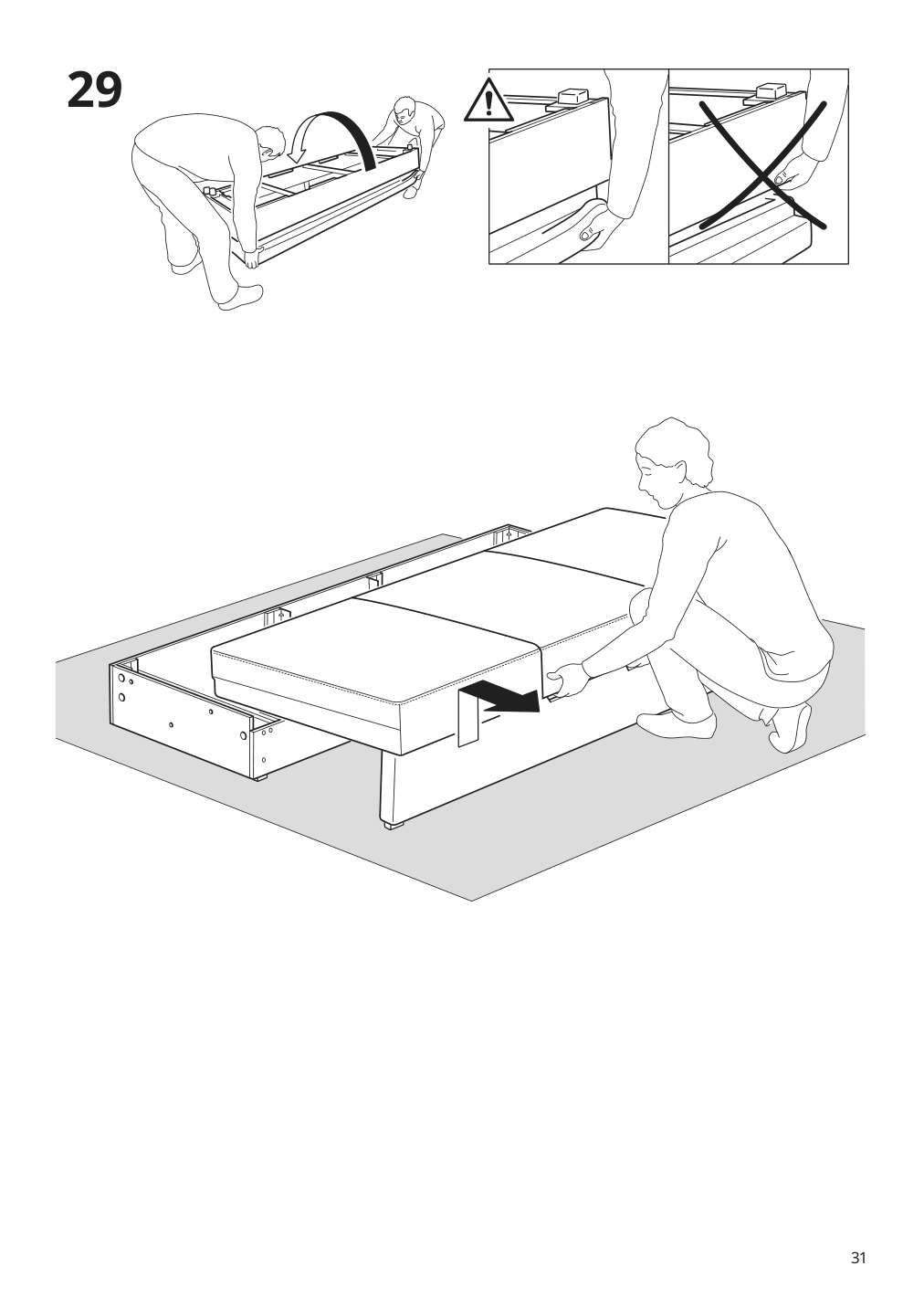 Assembly instructions for IKEA Barsloev sleeper sofa tibbleby beige gray | Page 31 - IKEA BÅRSLÖV sleeper sofa 805.415.89