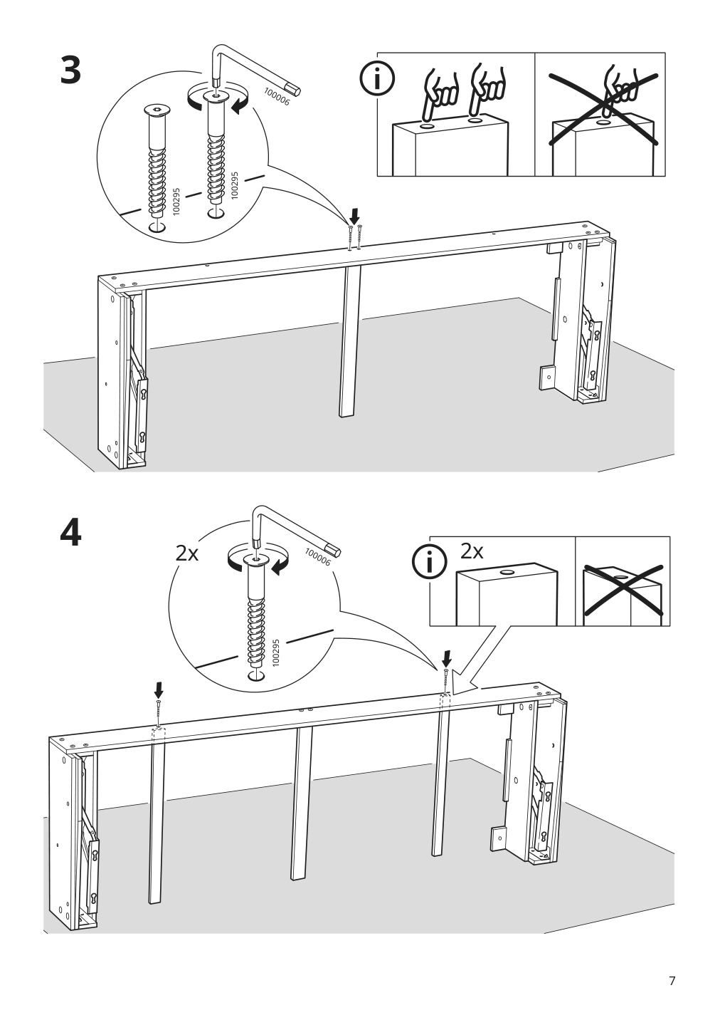 Assembly instructions for IKEA Barsloev sleeper sofa tibbleby beige gray | Page 7 - IKEA BÅRSLÖV sleeper sofa 805.415.89