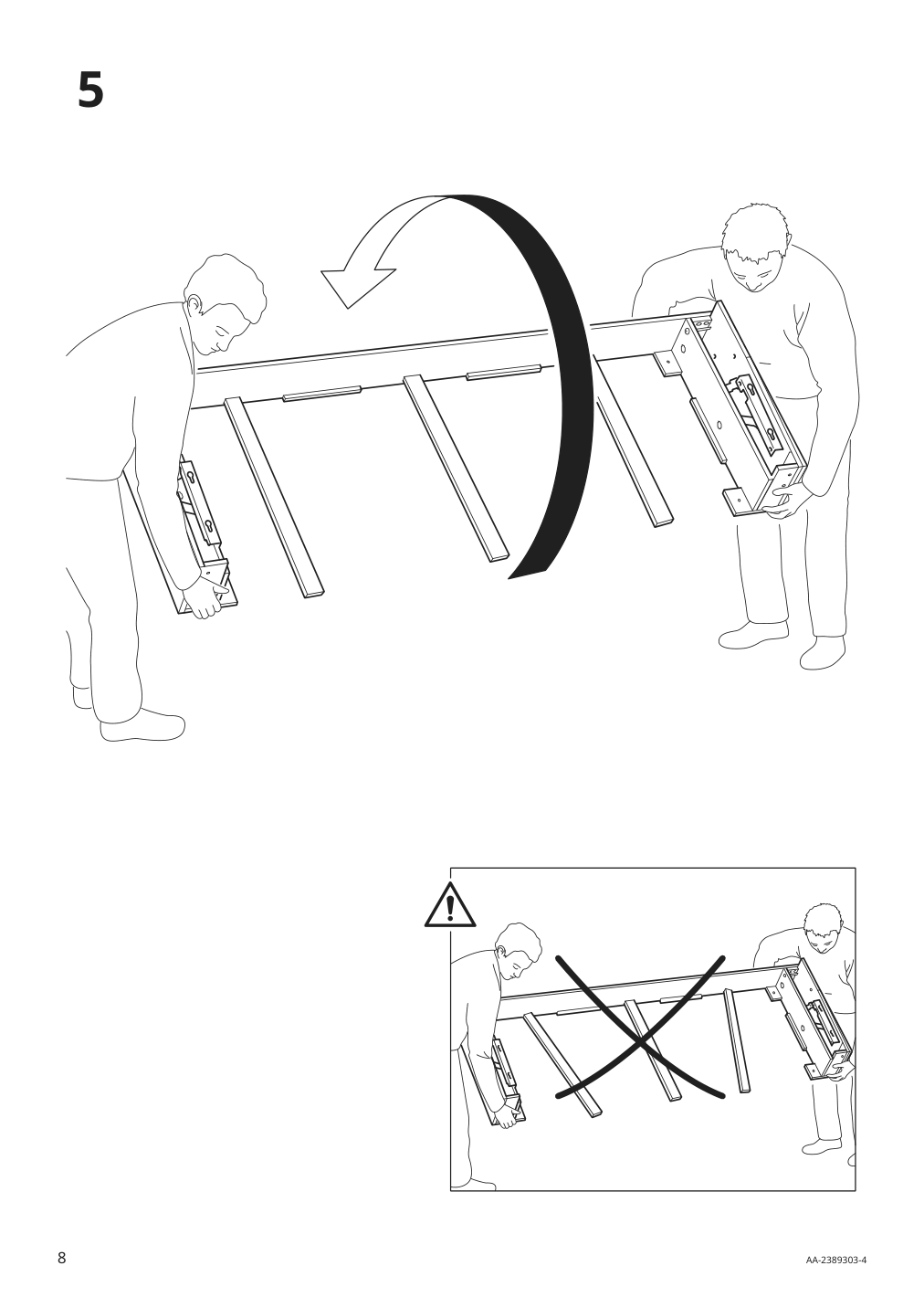 Assembly instructions for IKEA Barsloev sleeper sofa tibbleby beige gray | Page 8 - IKEA BÅRSLÖV sleeper sofa 805.415.89