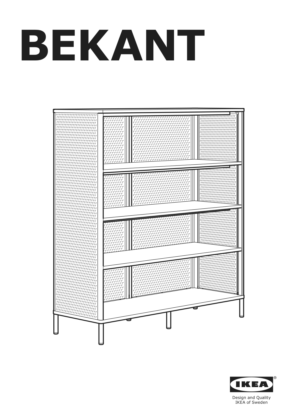 Assembly instructions for IKEA Bekant shelf unit black | Page 1 - IKEA BEKANT shelf unit 103.734.95