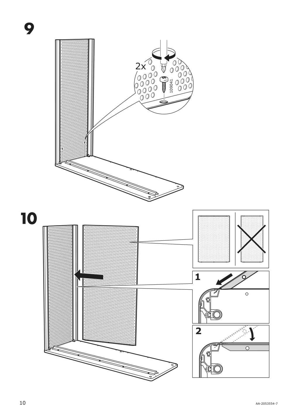 Assembly instructions for IKEA Bekant shelf unit black | Page 10 - IKEA BEKANT shelf unit 103.734.95